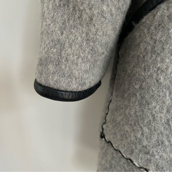 Vintage Inuit Grey Wool Brown Fur Hood Wool Coat Parka Size 10 Large - Picture 6 of 15